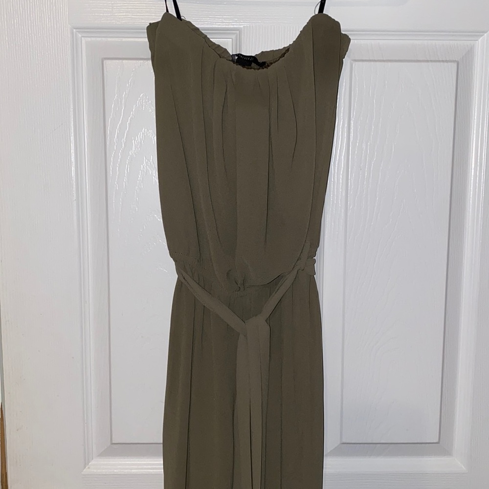 Dark Green Forever 21 Strapless Jumpsuit